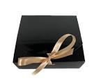 Szkatułka 9 pralin rozkładana 140x125x47mm czerń i złoto (opak. 50 szt) (DLF9) - Scatolificio